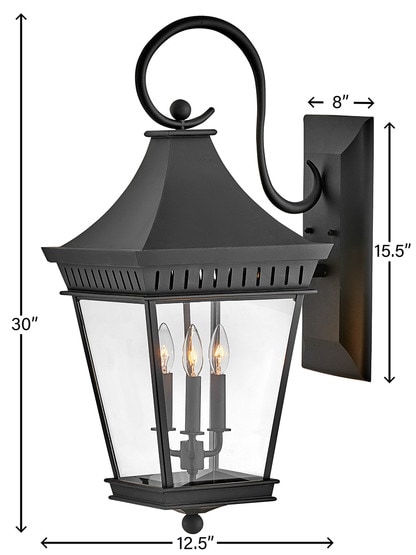Chapel Hill 3 Light Large Wall Mount Lantern