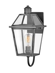 Nouvelle 1 Light Small Wall Mount Lantern in Blackened Brass
