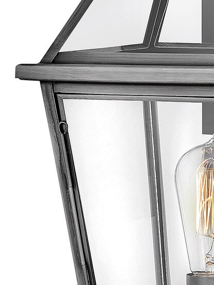 Nouvelle 1 Light Small Wall Mount Lantern in Blackened Brass