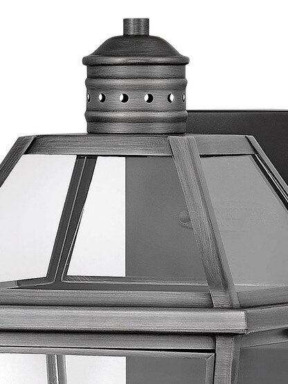 Nouvelle 1 Light Small Wall Mount Lantern in Blackened Brass