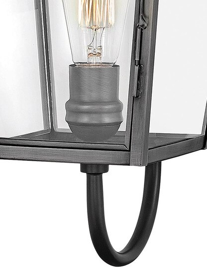 Nouvelle 1 Light Small Wall Mount Lantern in Blackened Brass