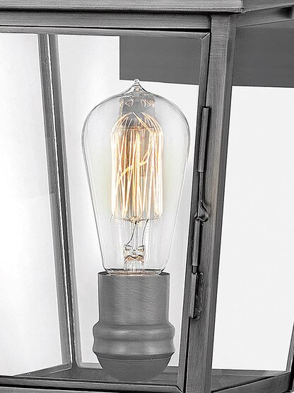 Nouvelle 1 Light Small Wall Mount Lantern in Blackened Brass