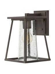 Burke 1 Light Small Wall Mount Lantern in Oil Rubbed Bronze