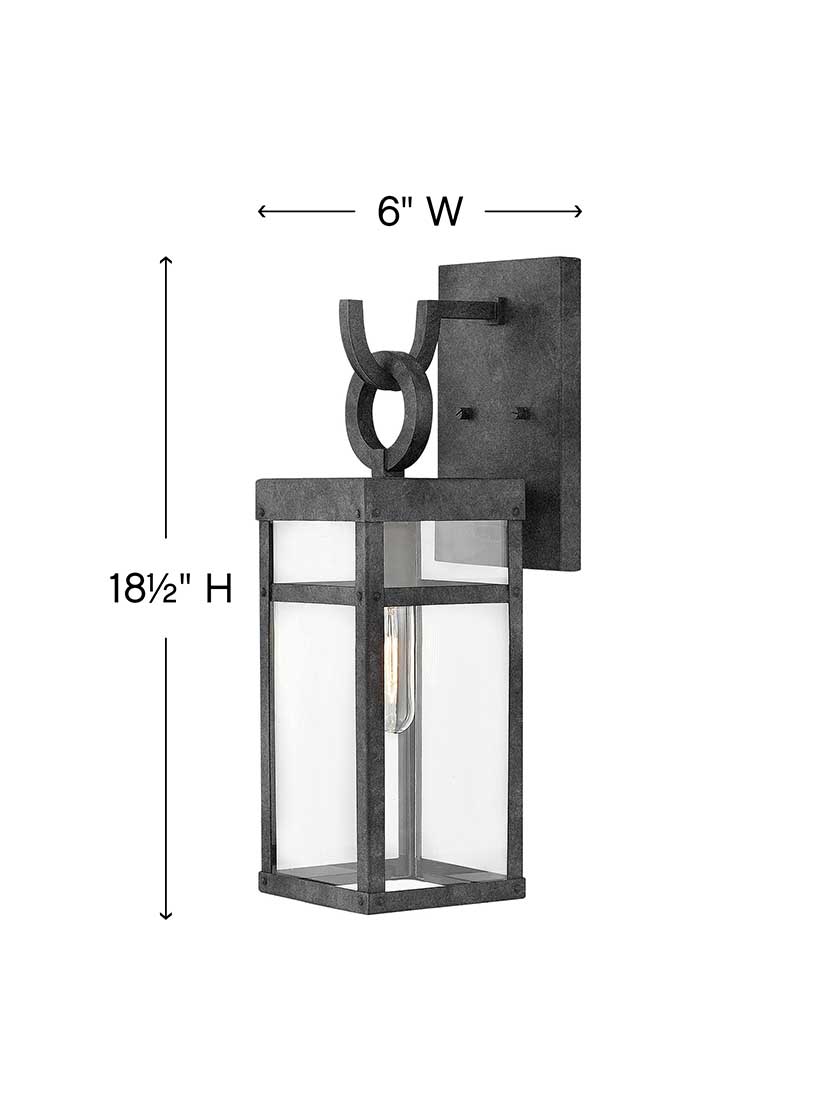 Alternate View of Porter Small Exterior Wall Sconce.