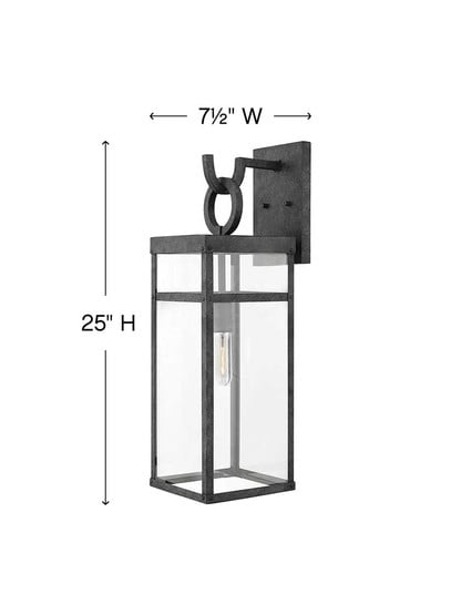 Alternate View of Porter Large Exterior Wall Sconce.