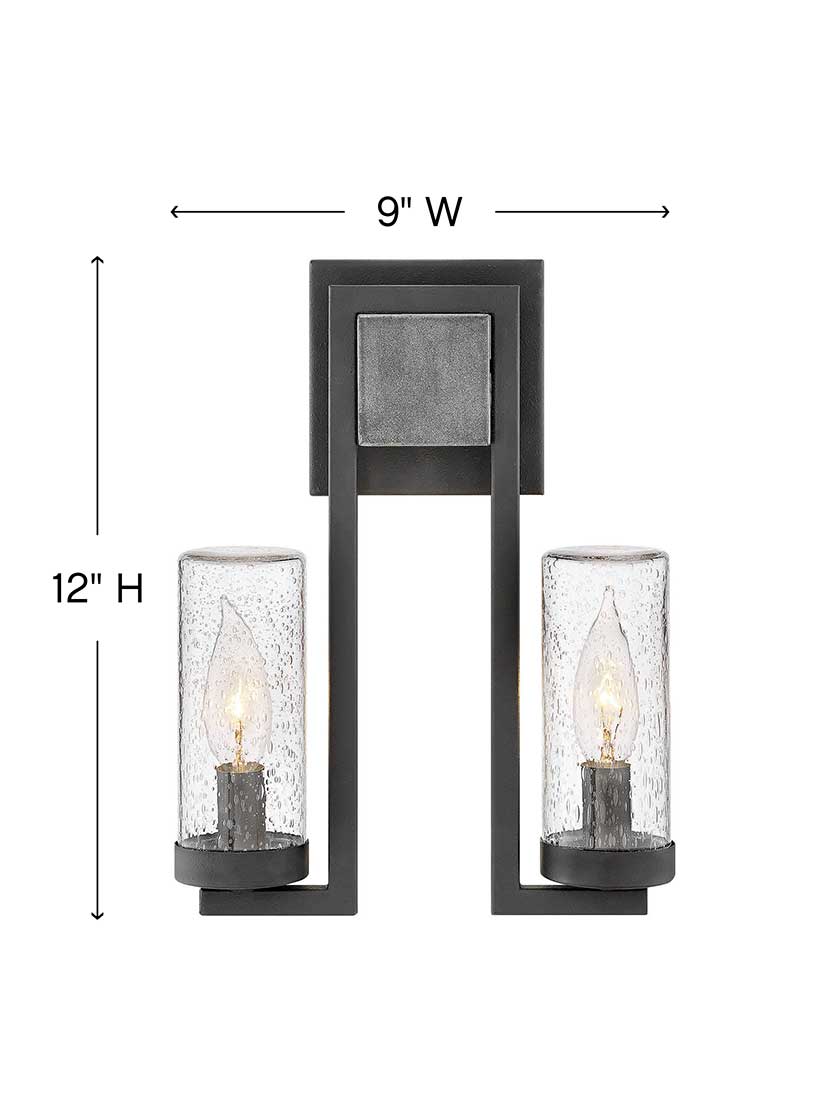 Alternate View of Sawyer 2-Light Outdoor Wall Mount.