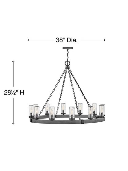 Alternate View of Sawyer 12-Light Chandelier.
