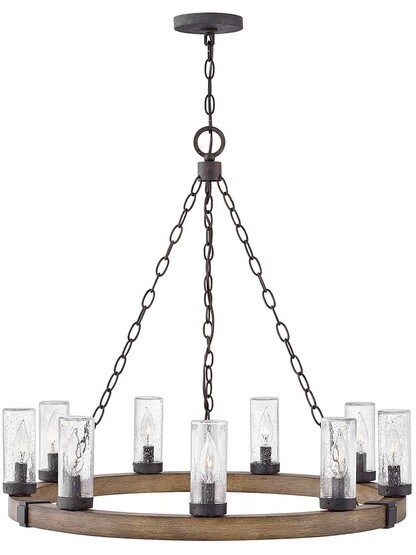 Sawyer 9-Light Outdoor Chandelier.