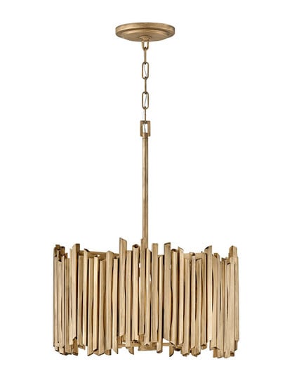 Roca 3 Light Convertible Pendant in Burnished Gold