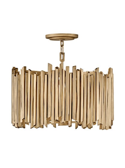 Roca 3 Light Convertible Pendant in Burnished Gold
