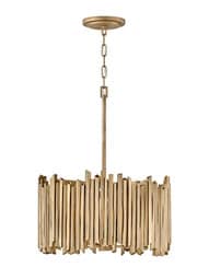 Roca 3 Light Convertible Pendant in Burnished Gold