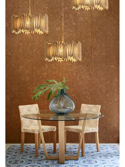 Roca 5 Light Medium Drum Chandelier in Burnished Gold