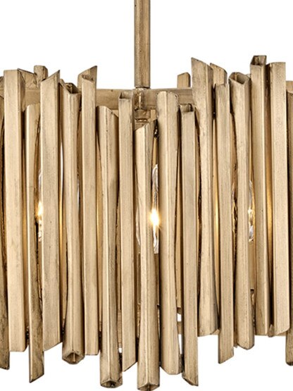 Roca 5 Light Medium Drum Chandelier in Burnished Gold