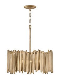 Roca 5 Light Medium Drum Chandelier in Burnished Gold