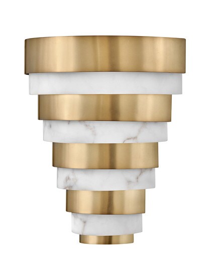 Echelon Medium LED Sconce in Heritage Brass