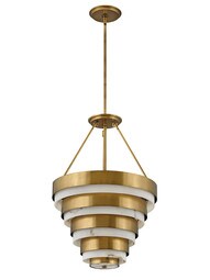 Echelon 4 Light Large Pendant in Heritage Brass