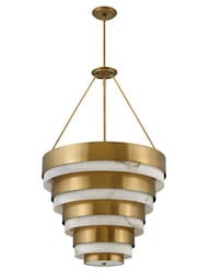 Echelon 8 Light Medium Multi Tier Chandelier in Heritage Brass