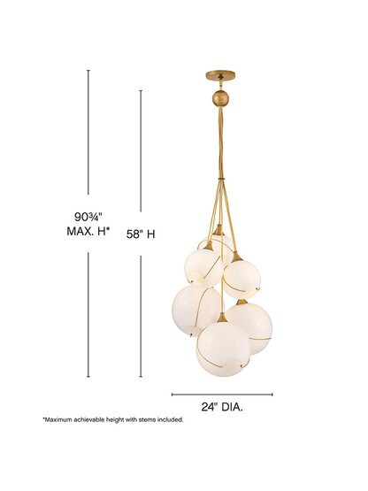 Skye 6 Light Medium Multi Tier Chandelier