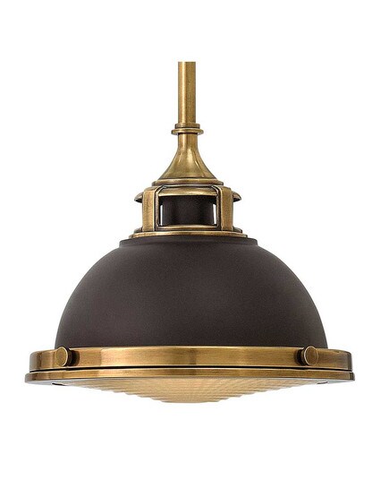 Alternate View 2 of Amelia Stem Pendant with Metal Shade.