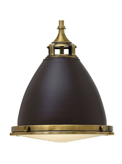 Alternate View of Amelia Large Stem Pendant with Metal Shade.