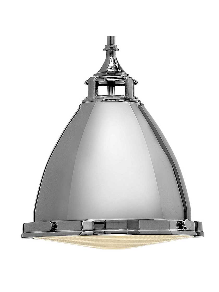 Alternate View 4 of Amelia Large Stem Pendant with Metal Shade.