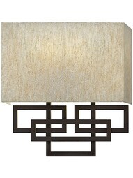 Lanza 2 Light Sconce With Oatmeal Linen Shade