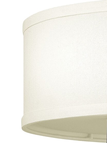 Hampton Small Close Ceiling Light With Linen Drum Shade