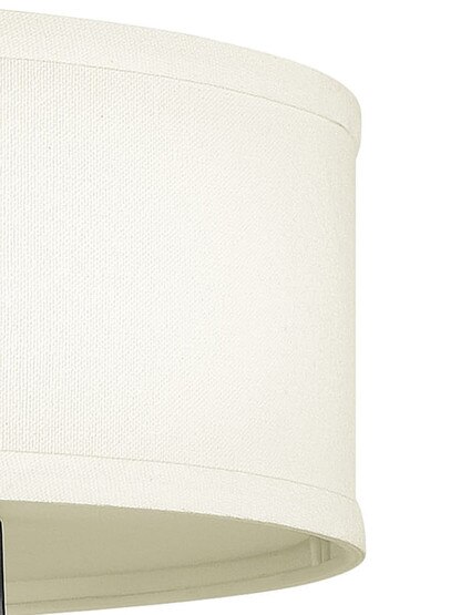 Hampton Small Close Ceiling Light With Linen Drum Shade