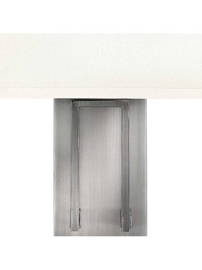 Alternate View of Hampton Double Sconce With Linen Drum Shade.