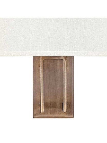 Alternate View 2 of Hampton Double Sconce With Linen Drum Shade.