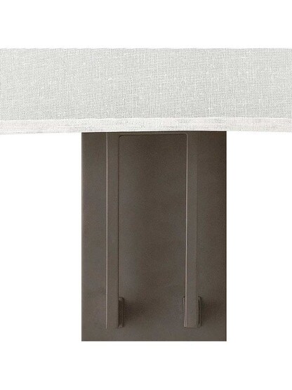 Alternate View 3 of Hampton Double Sconce With Linen Drum Shade.