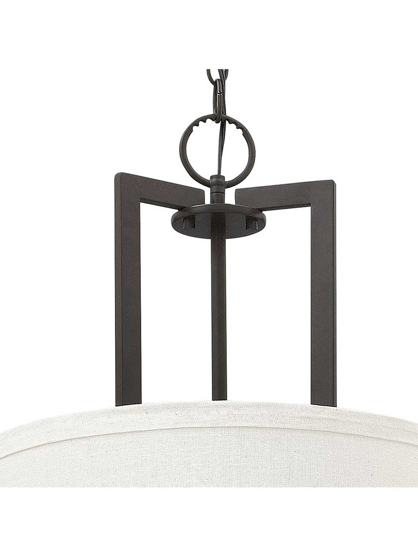 Alternate View 4 of Hampton Hall Pendant With Linen Drum Shade.