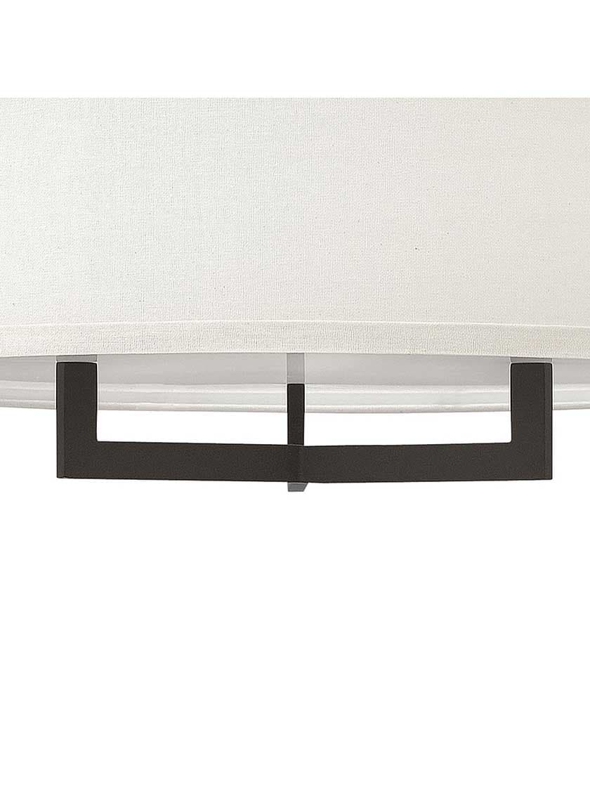 Alternate View 7 of Hampton Large Chandelier With Linen Drum Shade.