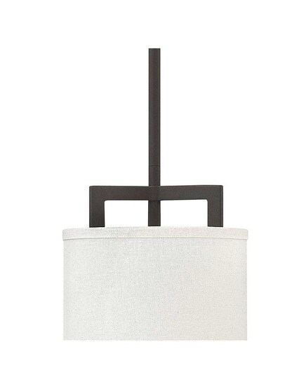 Alternate View 4 of Hampton Single Pendant With Linen Drum Shade.