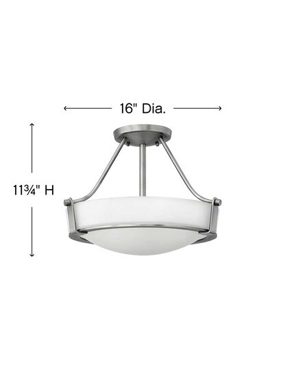 Alternate View 7 of Hathaway 3 Light Semi-Flush Ceiling Light