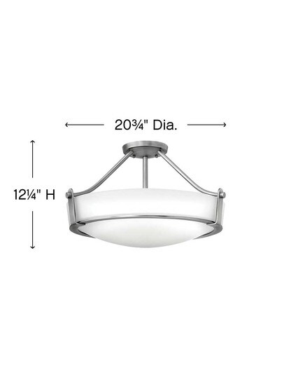 Alternate View 7 of Hathaway 4 Light Semi-Flush Ceiling Light