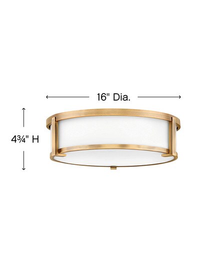 Lowell 3 Light Large Flush Mount