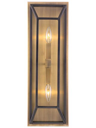 Fulton Vertical 2-Light Wall Sconce in Bronze.
