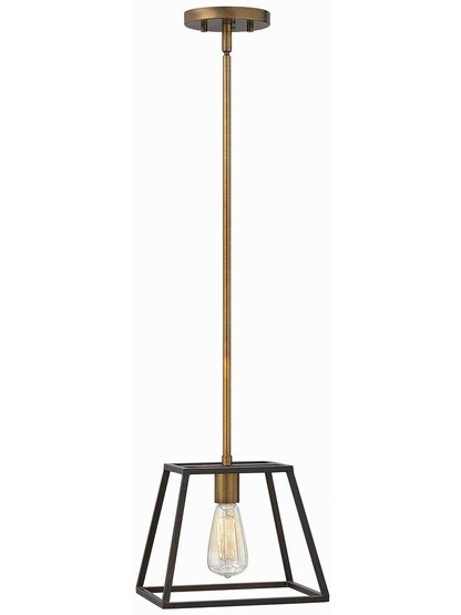 Fulton Mini Pendant in Bronze.