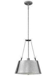 Cartwright 15.3 inch Pendant Light in Galvanized.