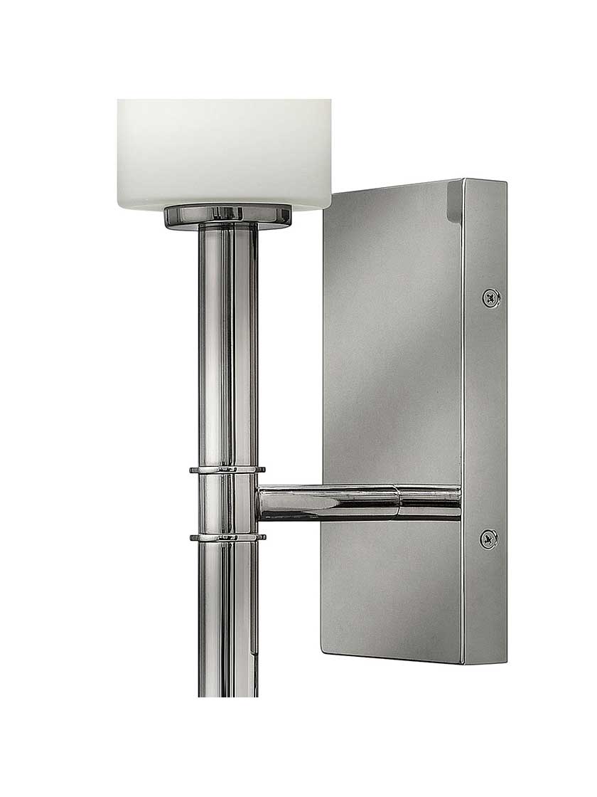 Alternate View of Margeaux Single Sconce With Etched Opal Glass Shade