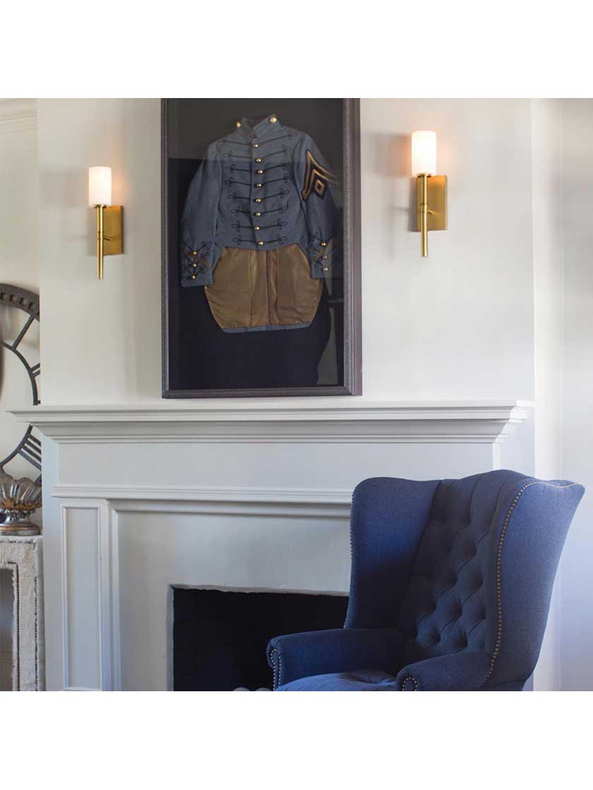 Alternate View 5 of Margeaux Single Sconce With Etched Opal Glass Shade