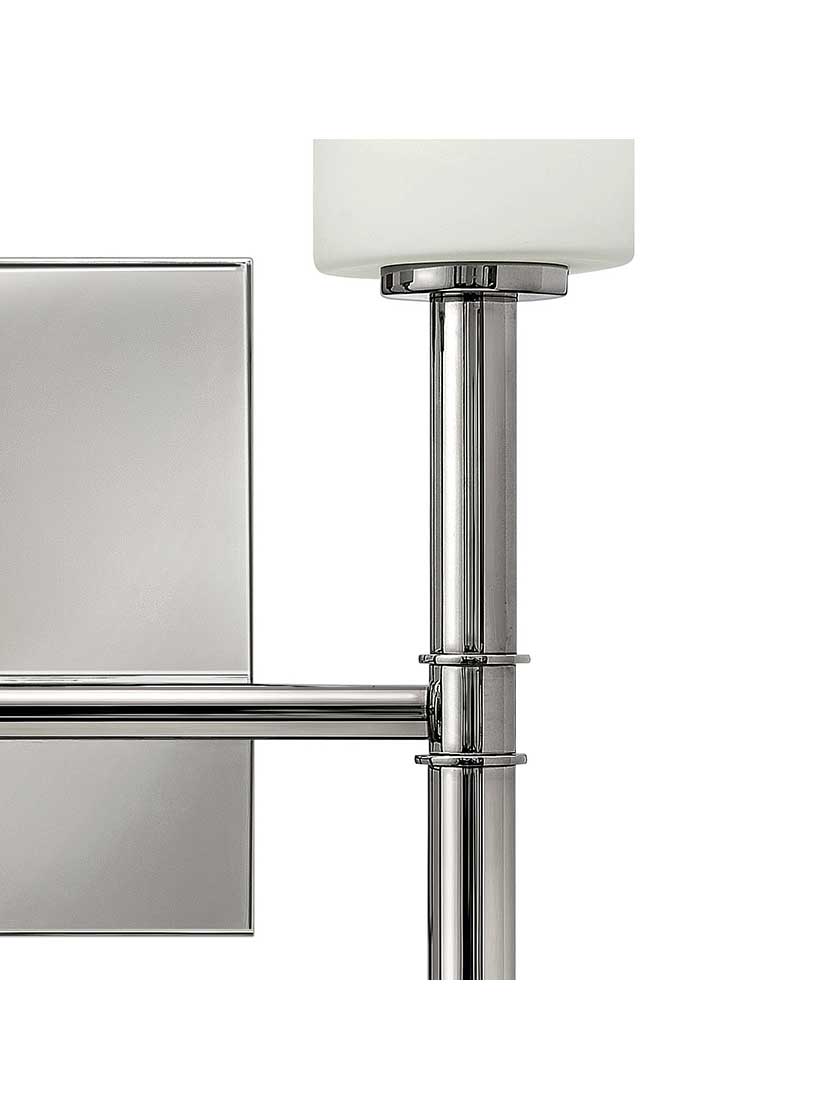 Alternate View of Margeaux Double Sconce With Etched Opal Glass Shades
