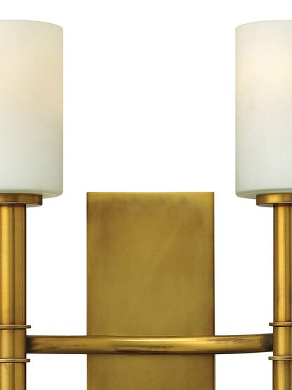 Margeaux Double Sconce with Etched-Opal Glass Shade