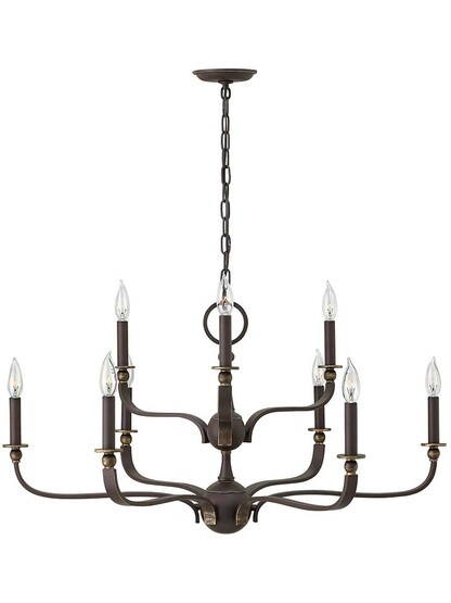 Rutherford Two Tier 9-Light Chandelier.