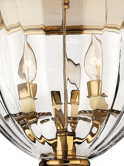 Cambridge Flush Ceiling Light With Ribbed Glass Shade