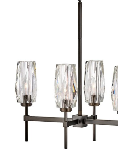 Ana 8 Light Linear Kitchen Island Chandelier