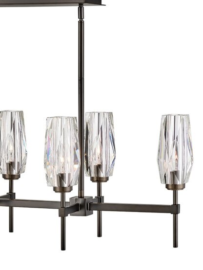 Ana 8 Light Linear Kitchen Island Chandelier