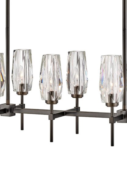 Ana 8 Light Linear Kitchen Island Chandelier