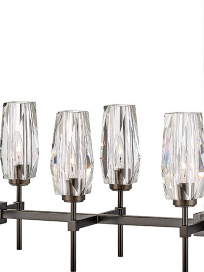 Ana 8 Light Linear Kitchen Island Chandelier